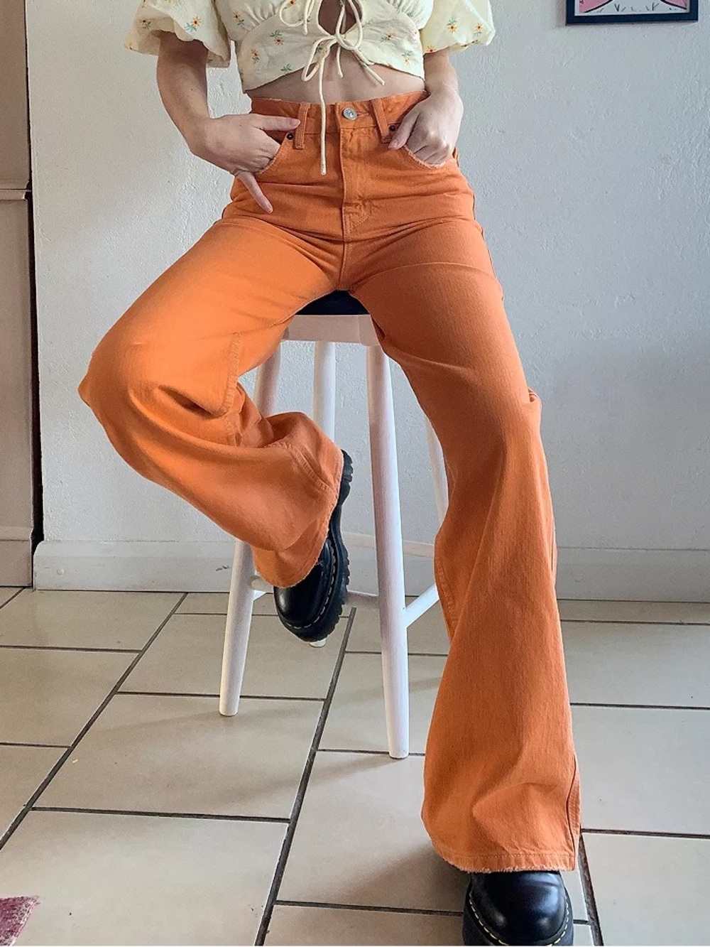 BDG | Wide-Leg Tangerine Puddle Jeans